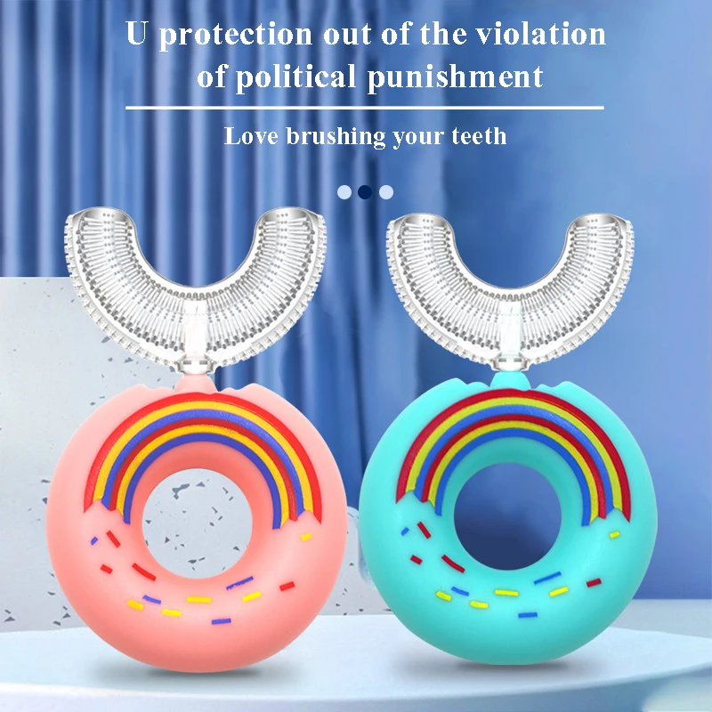 

New Hot Baby Mouth Toothbrush Children’s Teeth Oral Care Cleaning Barush Convenient And Simple Silicone Baby U-Shaped Toothbrush