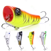 1pcs fish lure 5cm 8g new popper fishing lures top water hard bait 3d eyes big mouth popper lure fishing accessories tackle