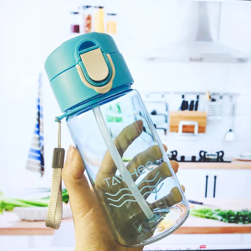 330/420 мл детская портативная для кормления Бутылка питьевой воды с соломинкой |