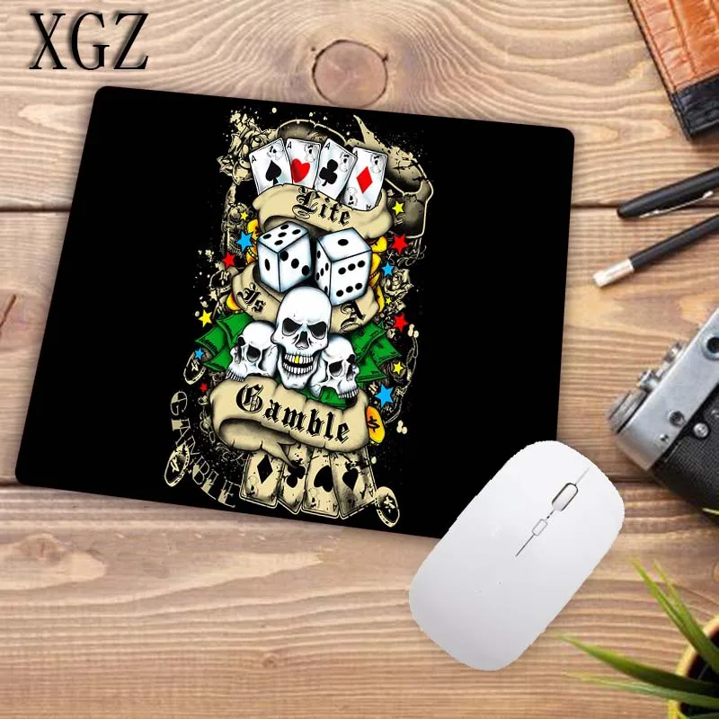 XGZ Funny Poker Gaming Mouse Pad Gamer Computer Mousepad Natural Rubber Mat Keyboard Desk Game 22X18CM Big Promotion | Компьютеры и