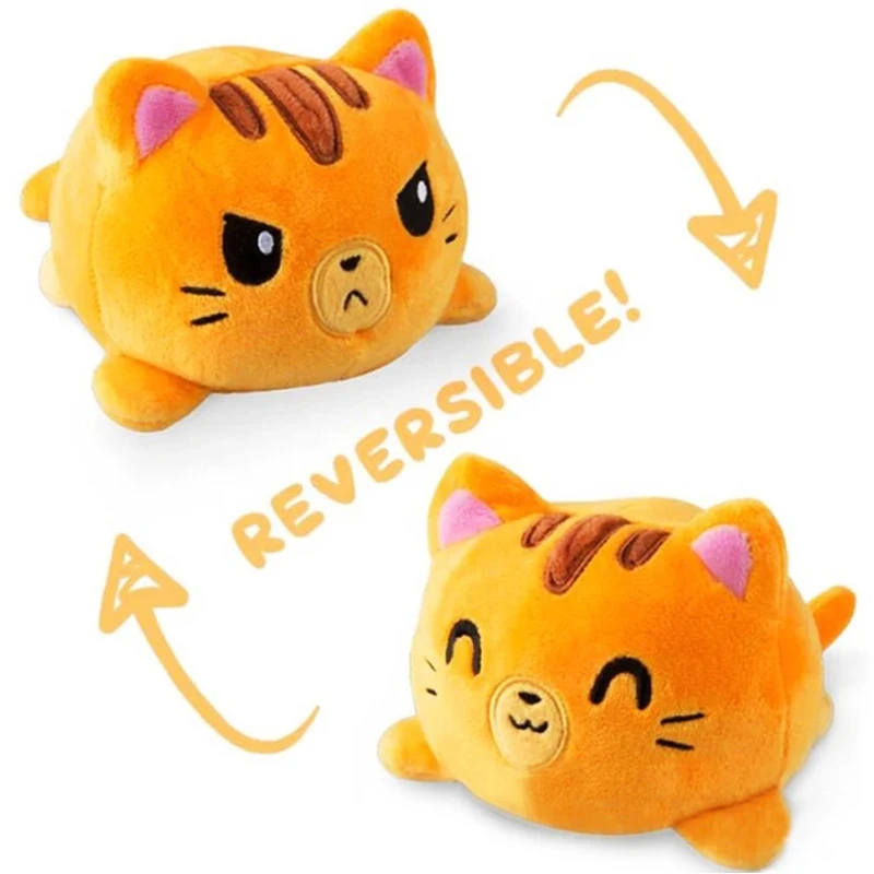 Креативная Мягкая двусторонняя плюшевая кукла с разными сторонами для