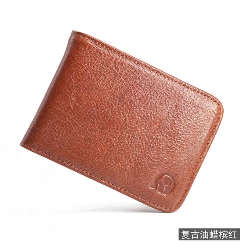 Man's Fashion sale Mini genuine leather money clip wallet for women with credit card slots slim men purse metal clamp | Багаж и сумки