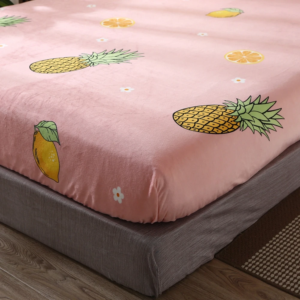Хрустальные бархатные простыни для дома розовый ананас зимняя фланелевая теплая