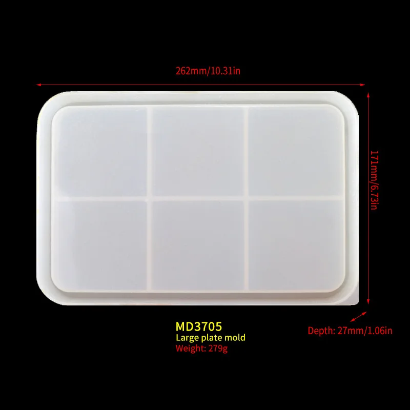 

DIY Resin Large Plate Molds Silicone Mold UV Resin Tray Mold Tool For DIY Crystal Epoxy Handmade Storage Box Molds Accessories