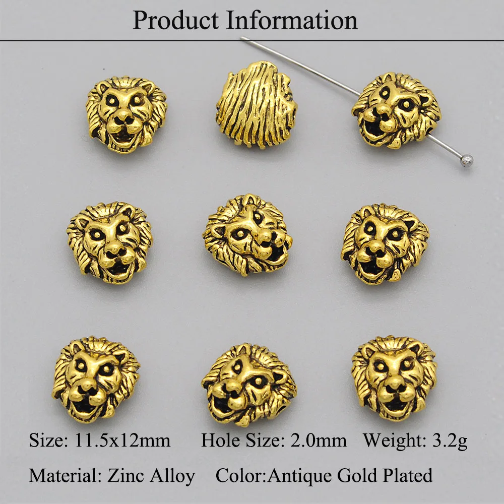 15pcs/lot Lotus Yoga DIY Jewelry Spacer Beads Wholesale Bracelet Making Helemet Crown Night Owl Tiger Head Factory Price Leopard | Украшения