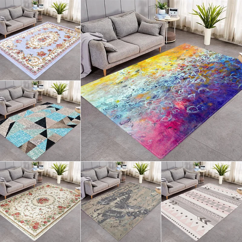 

Bohemia Rugs and Carpets for Home Living Room Play Study Mat for Room Decor Washable Rugs Bedroom Decor Area Rug Boho Rugs