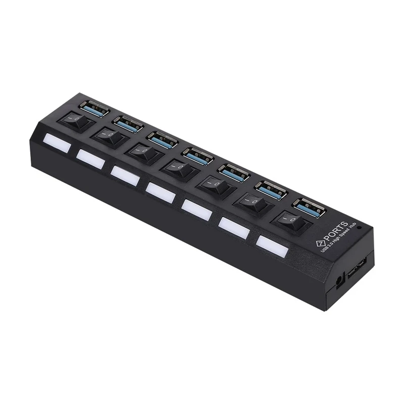 

7-Port USB 3.0 HUB USB Splitter 7 Ports Expander with Switch for PC