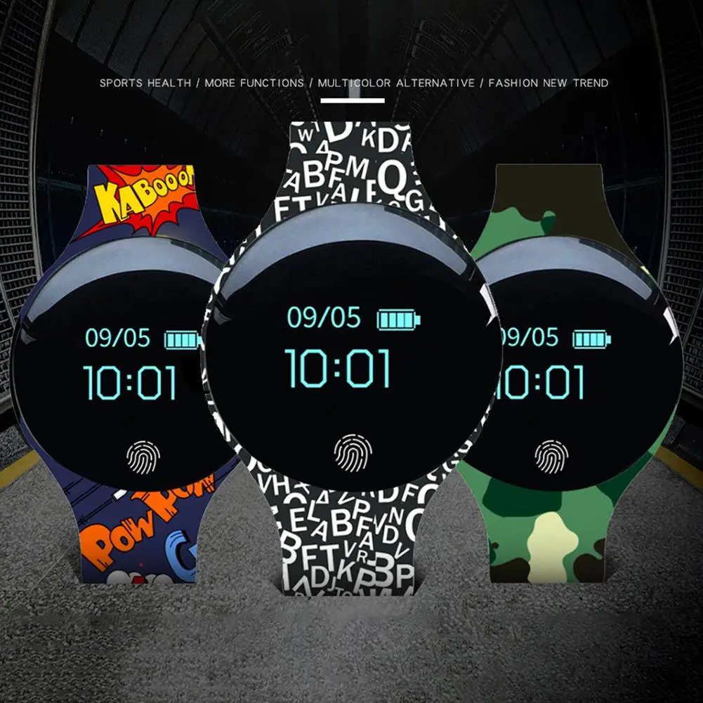 Спортивные Смарт часы с Bluetooth пульсометром тонометром водонепроницаемый фитнес