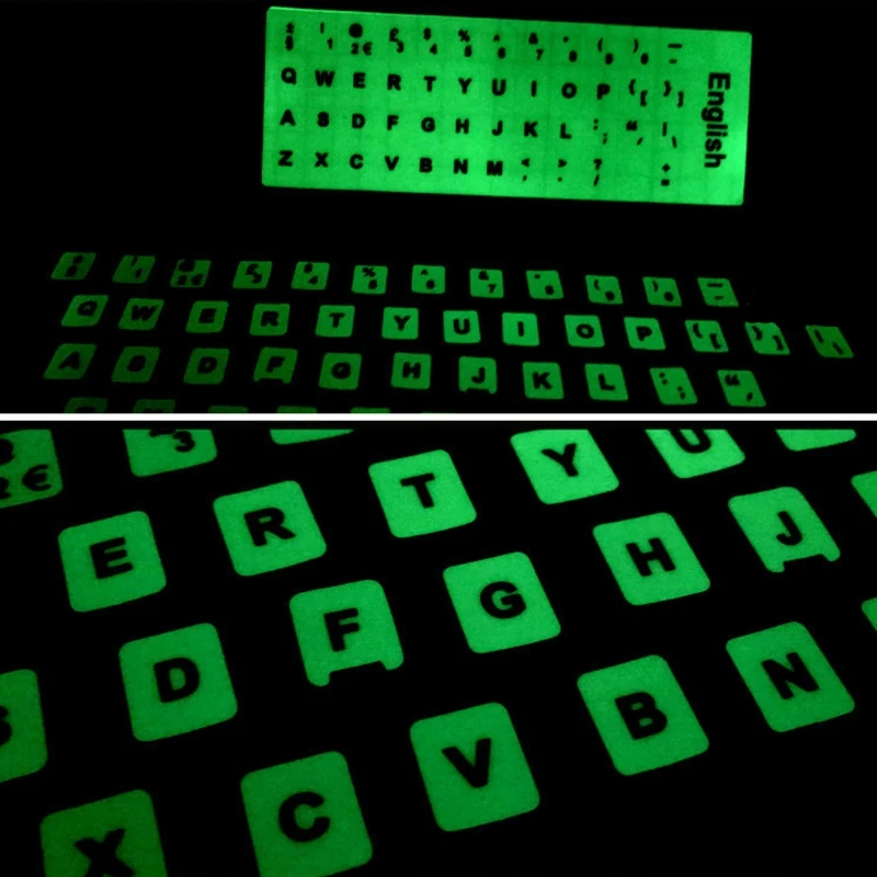 

2021 New Fluorescent Keyboard Stickers Luminous Waterproof Keyboard Protective Film