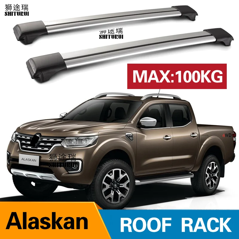 2 шт. рейки на крышу для RENAULT alдо 4 dr двойная кабина 2017 2018 2019 боковые из алюминиевого