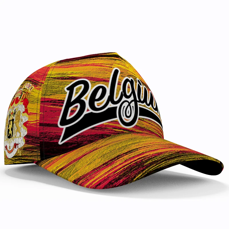 Belgium Baseball Cap 3d Custom Made Name Belgie Team Logo Be Hat Bel French Travel Belgique Nation Belgien Flag Fishing Headgear
