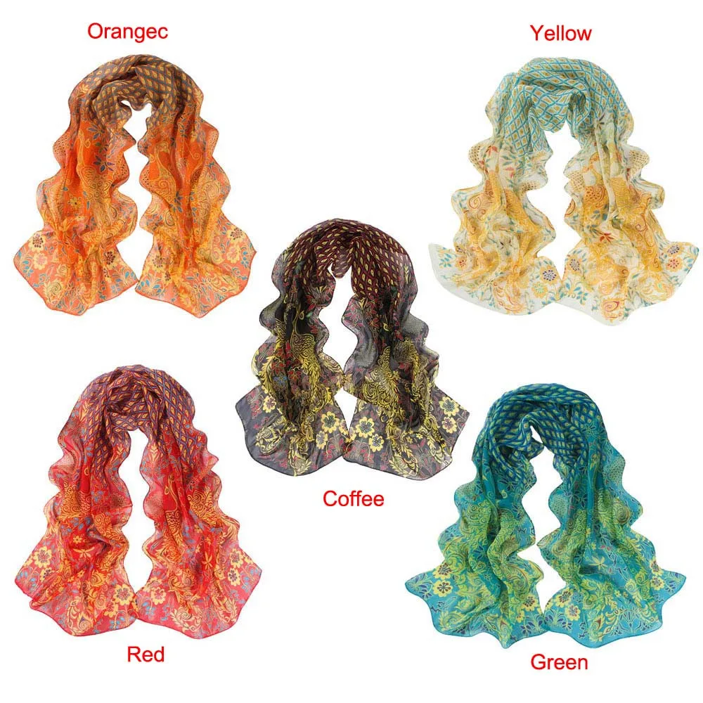 Вы уверены что не нажмите и увидите? Женская мягкая шаль из шелка шифона с