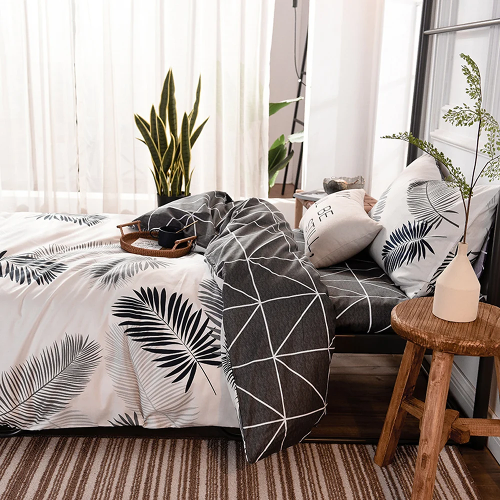 

3 Pieces Set Bedding Set Duvet Cover Pillowcase Do Not Fade Quilt Soft Not The Ball Solid Pure Cotton Thicken Bedding