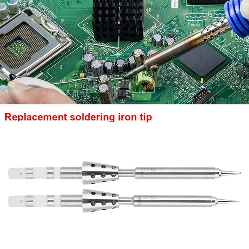 

Soldering Tip Cleaner Solder Tip Cleaning Wire & TS100 Soldering Iron Tip Stainless Steel Soldering Iron Station