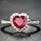 2021 Новое поступление женское кольцо Королевский синий сапфир в форме сердца Популярные обручальные подарки Роскошные ювелирные изделия для женщин оптовая продажа