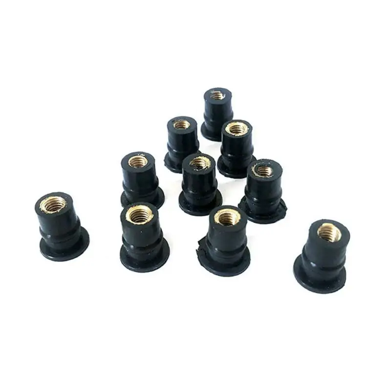 

M5 Rubber WellNut 5mm Metric Motorcycle Windscreen Well Nut Wellnuts Brass Brass NUTS For Windscreens Fairings Cowls
