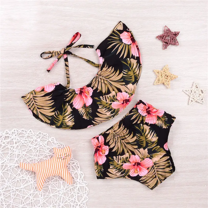 

Summer Off shoulder Crop Tops Flower Short Pants 2PCS Outfits Newborn Baby Girl Clothes Clothing Sets