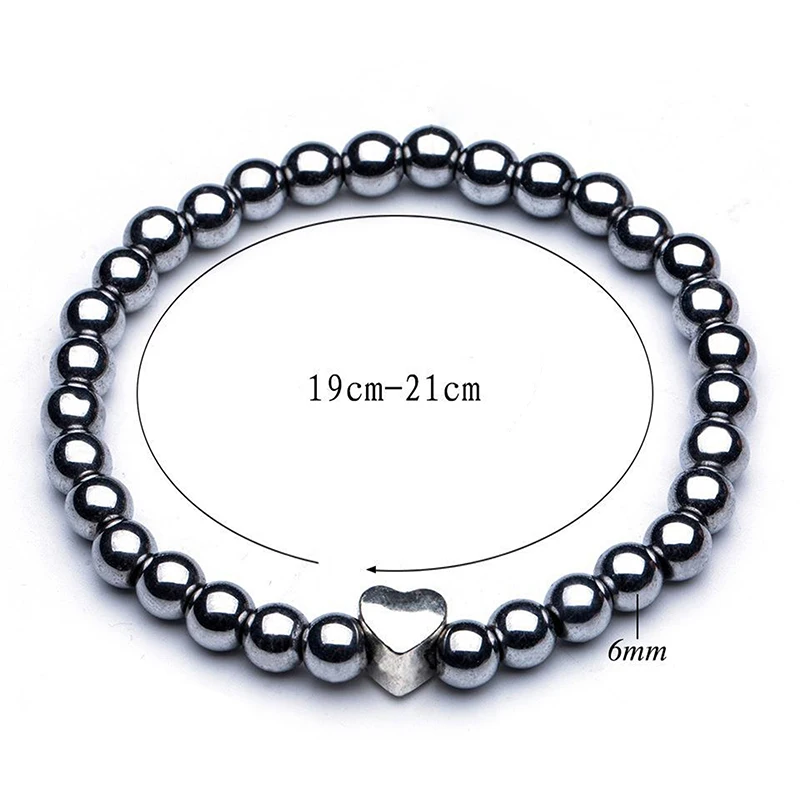 Natural Healing Power Hematite Stone Therapeutic Magnetic Macrame Bracelets Health Care Magnet Beads Bracelet | Украшения и