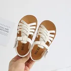Детские плетеные римские сандалии, Новинка лета 2021, пляжные сандалии для мальчиков, обувь в римском стиле с мягкой подошвой для девочек