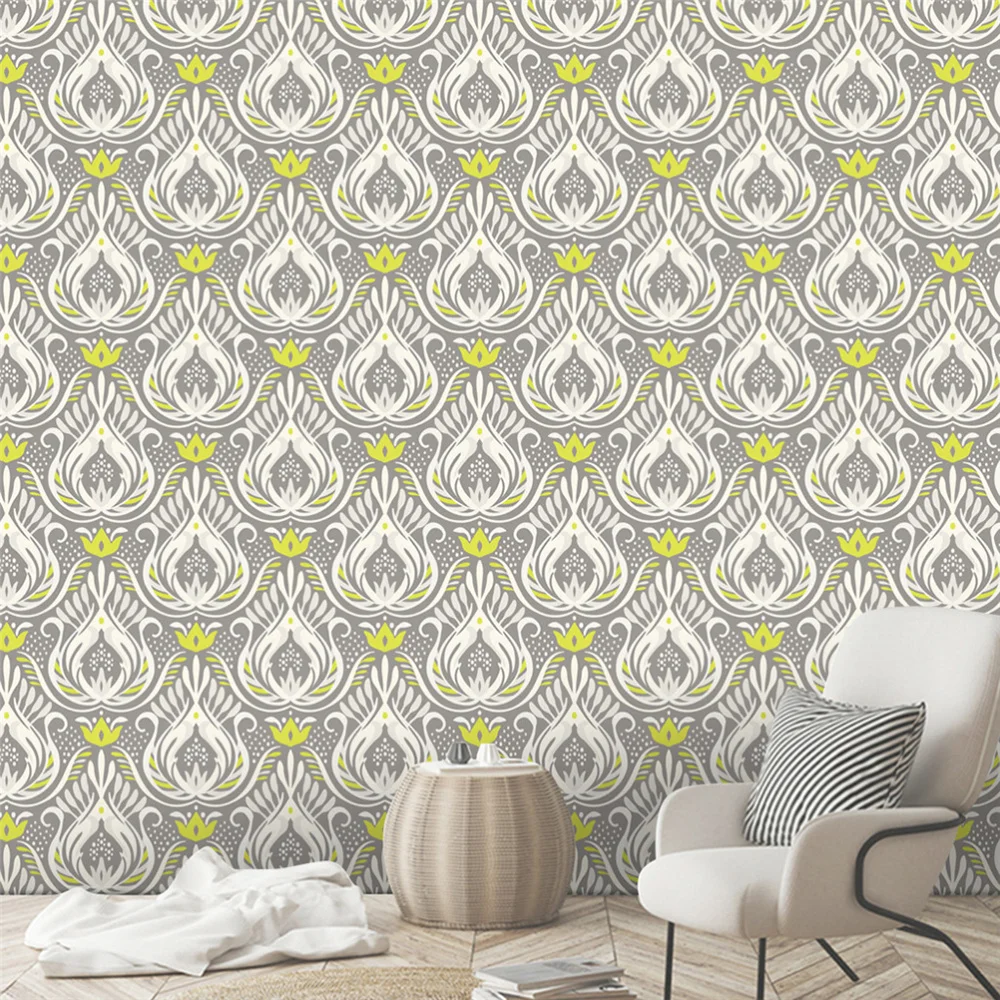 

Classic Floral Pattern Wallpaper Waterproof Background Decorative Sticker Wall Decal Furniture Renovation Sticker