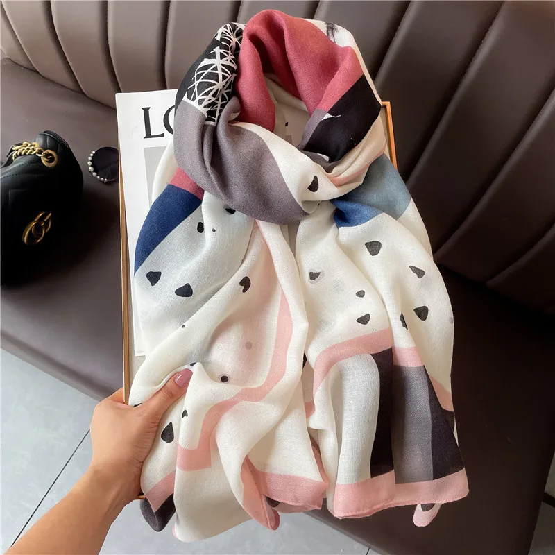 

Autumn Shawl with Fashionable Spring and Autumn Scarf, Women's Cotton and Linen Dual-use Versatile Thin Winter Silk Scarf
