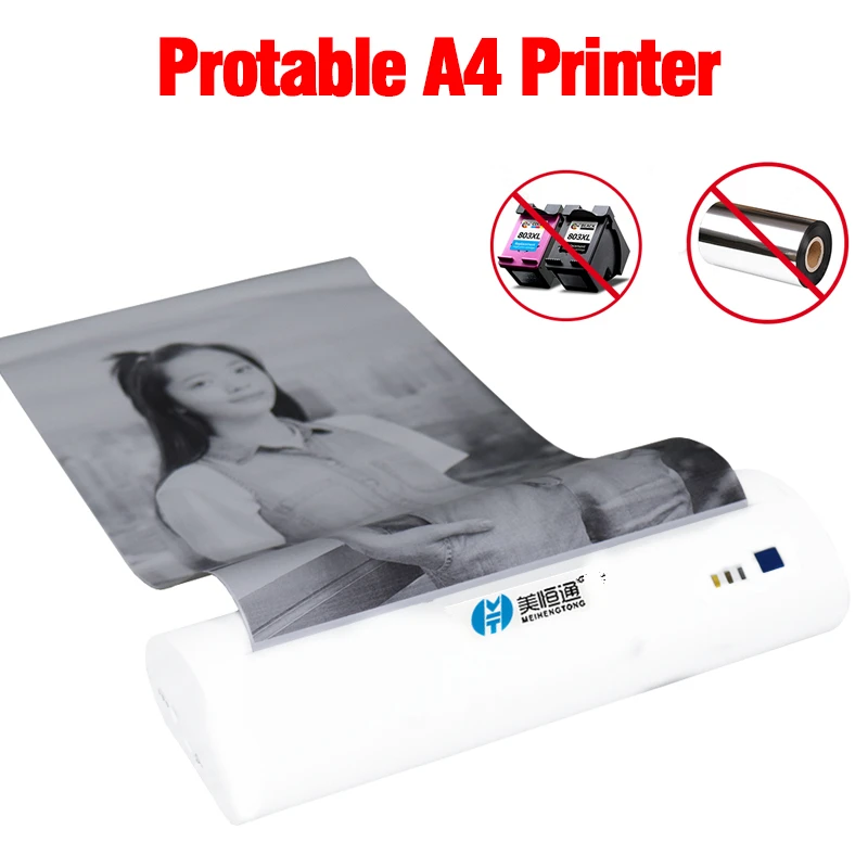 8 дюймов A4 USB принтер Портативный Мини Bluetooth Беспроводной встроенный Батарея