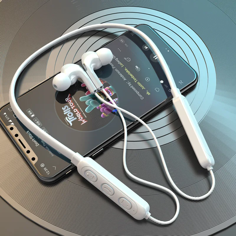 Беспроводная Bluetooth-гарнитура стерео на шею с защитой от пота длительным временем