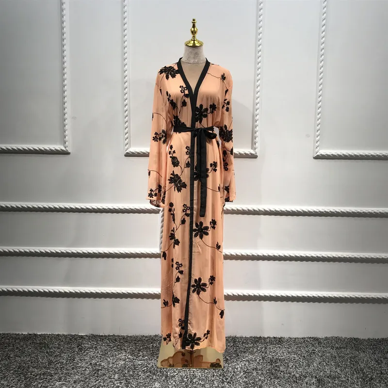 Шифоновое кимоно Дубай Abaya мусульманский хиджаб женское платье Женский кафтан