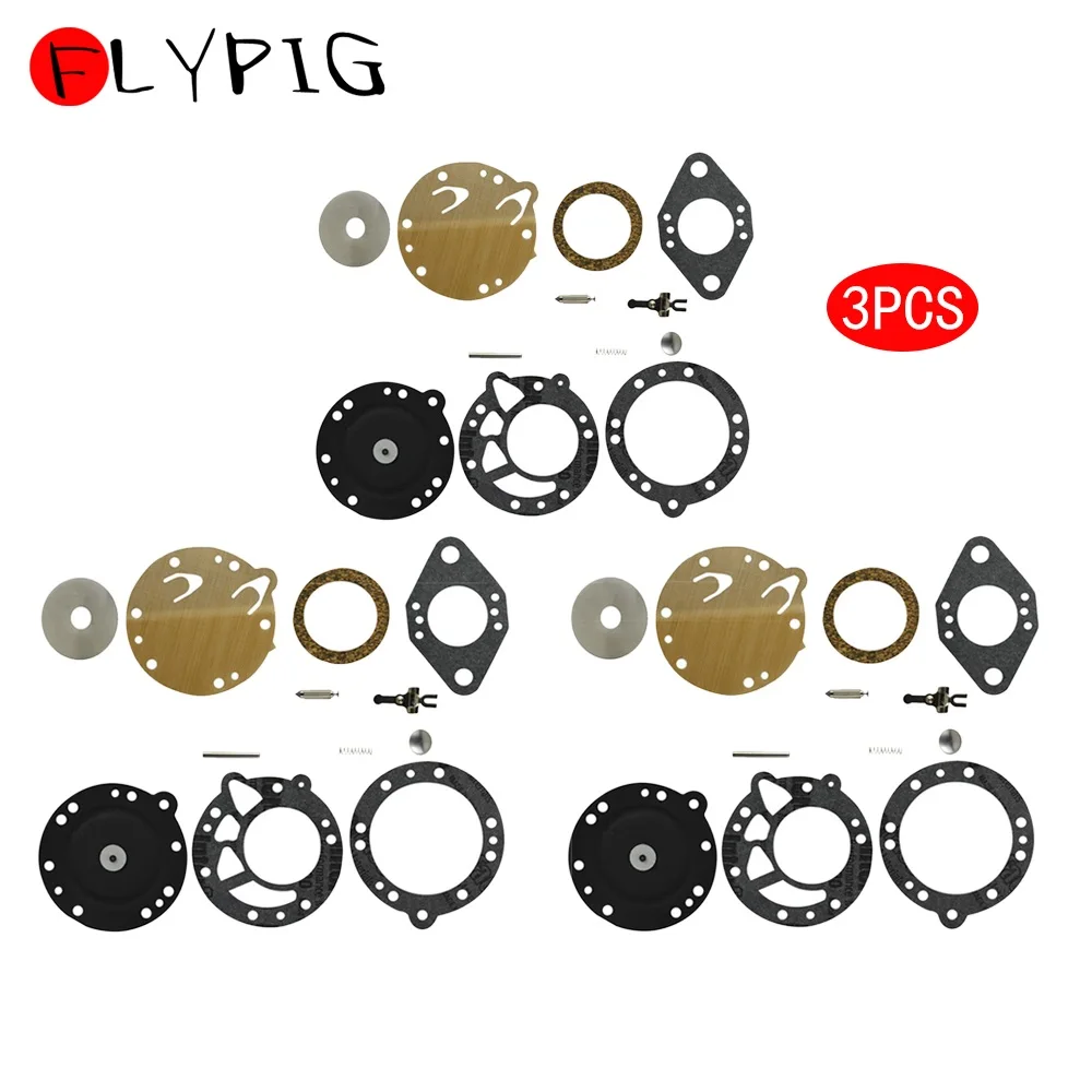 

3Pcs Carburetor Carb Rebuild Kit For Stihl 08 070 090 TS350 TS360 Zama RB-42 TILLOTSON RK-83HL
