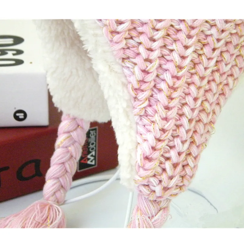 Новинка 2020 демисезонные шапки для девочек детские вязаные теплые с мультяшным