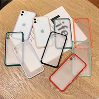 plain dirt resistant phone case for iphone 12 silicone case matte transparent back cover for iphone xr xs max 7 8 plus x 7p 8p