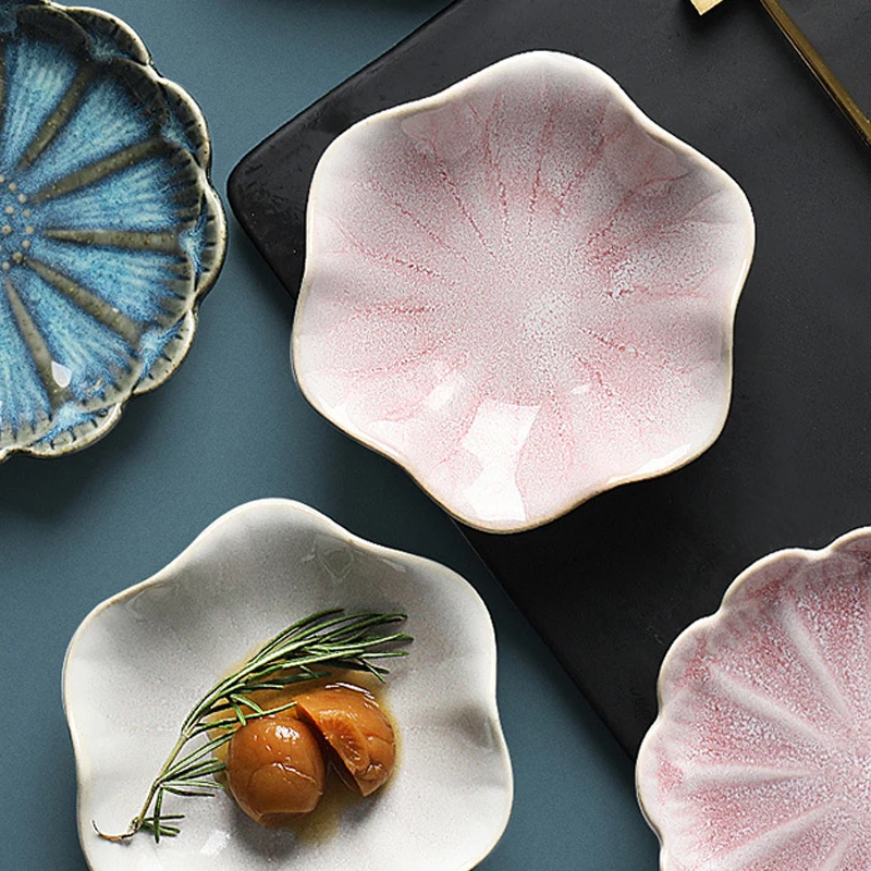 4 5 дюймовая креативная керамическая посуда в форме цветка лотоса соус блюдо