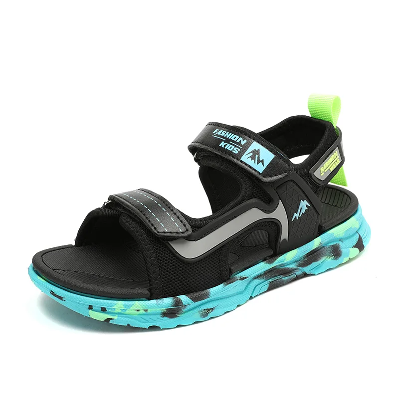

Good Quality 2021 Summer Kids Sandals Fashion Sandalias Childrens Shoes Non-slip Soft Bottom Leather Boys Sandals for Children