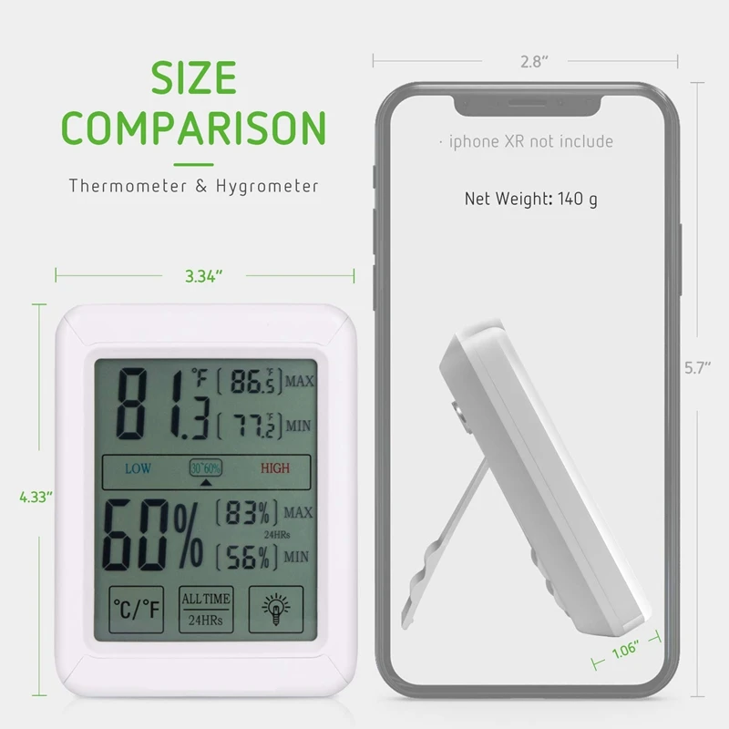 Цифровой термометр для помещений и гигрометр с густой влажностью точный