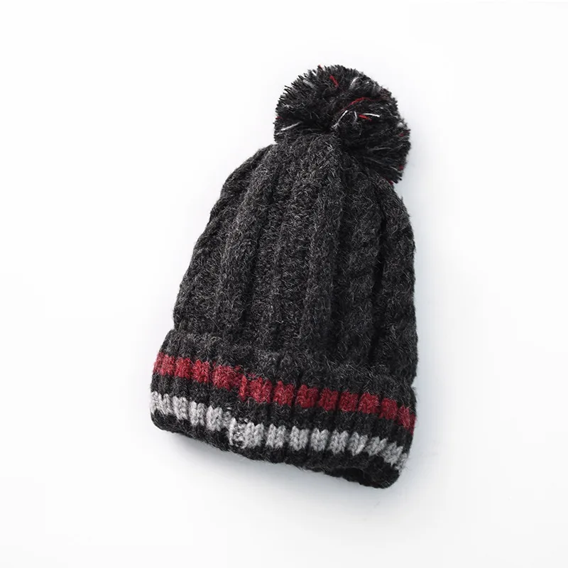 Fashion Kawaii Winter Warm Pompon Knitted Hats Women Harajuku Thick Striped Hat Female Skullies Beanies Outdoor Caps Girls Sweet |