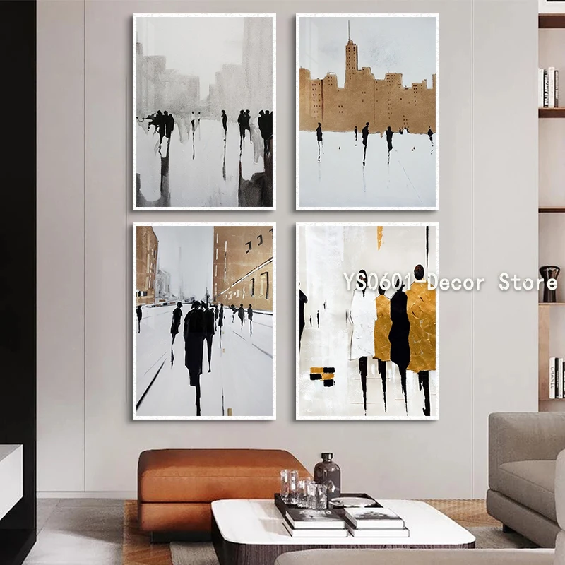 

Vintage Abstract Nordic British Street Prints and Posters Modern Canvas Painting Wall Art Pictures Home Room Decor (No Frame)