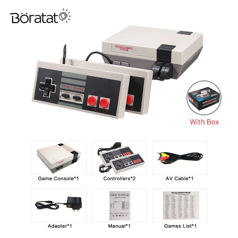 

Retro Game Console Built-in 620 Games Super Classic Children Gaming Mini TV 8 Bit Family Gamepad Video Handheld Game Console