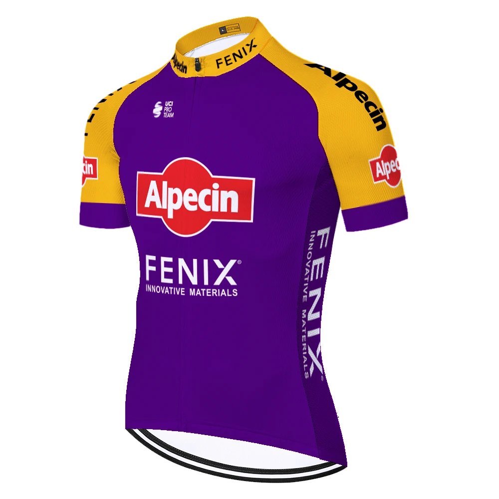Мужская велосипедная футболка ProTEAM Alpecin Fenix летняя быстросохнущая одежда с