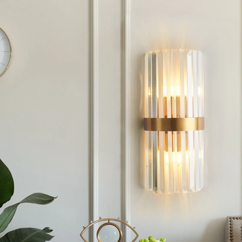 

Postmodern Crystal Wall Lamp For Kitchen Decoration Lighting, Bedroom Bedside Lamp Nordic Living Room Hotel Led Decor Wall Lamp
