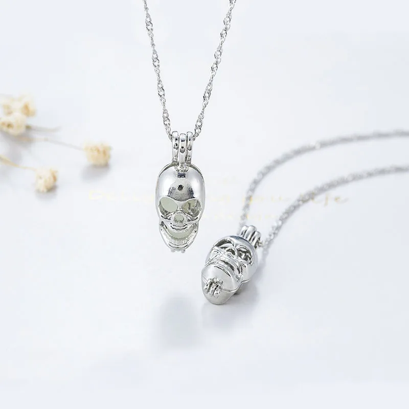 Светящееся ожерелье коллекция череп Тыква Луна подвеска с драгоценным камнем