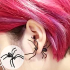 Женские серьги-гвоздики с эмалью Kinel, вечерние серьги с черной эмалью и 3D пауком, ювелирные изделия для Хэллоуина, 2020