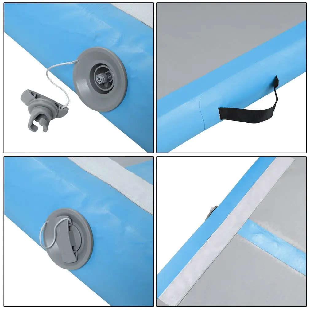 구매 0.9x3m 풍선 체조 매트 휴대용 에어 텀블링 패드, 공기주입 체육관 매트 플로팅 태권도 요가 패드 영국 플러그