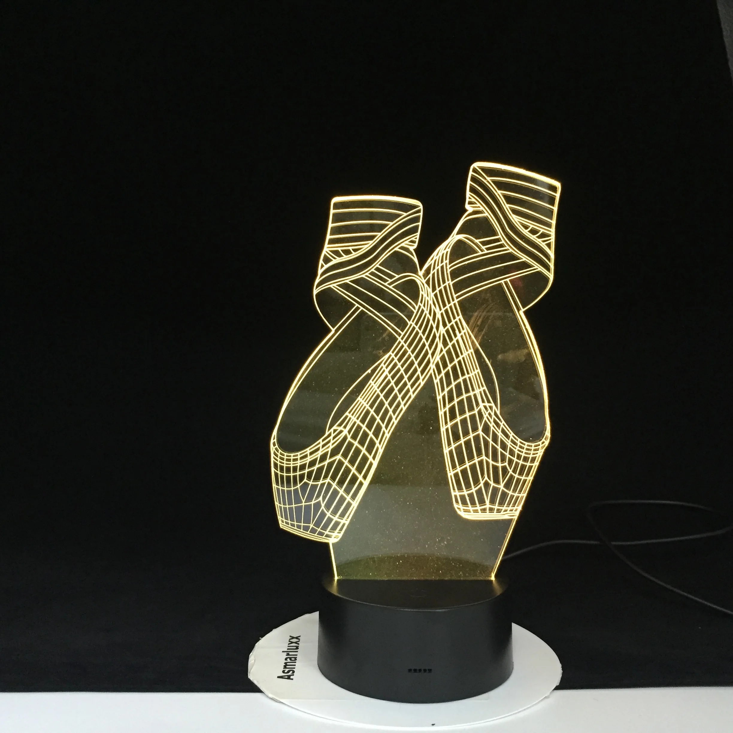 Креативные балетки 3D светодиодный ночник цветной USB настольная лампа для девочек