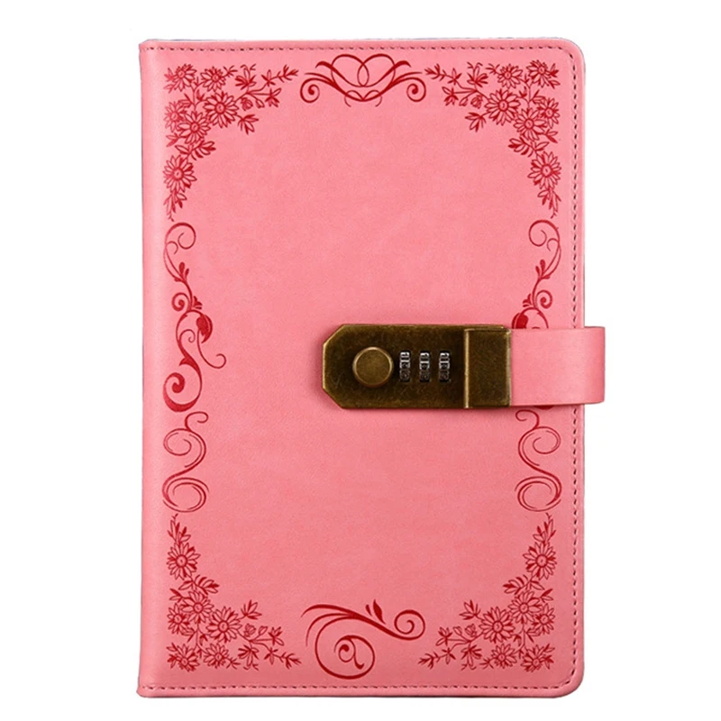 Дневник с замком записная книжка A5 винтажная Запираемая бумага искусственная