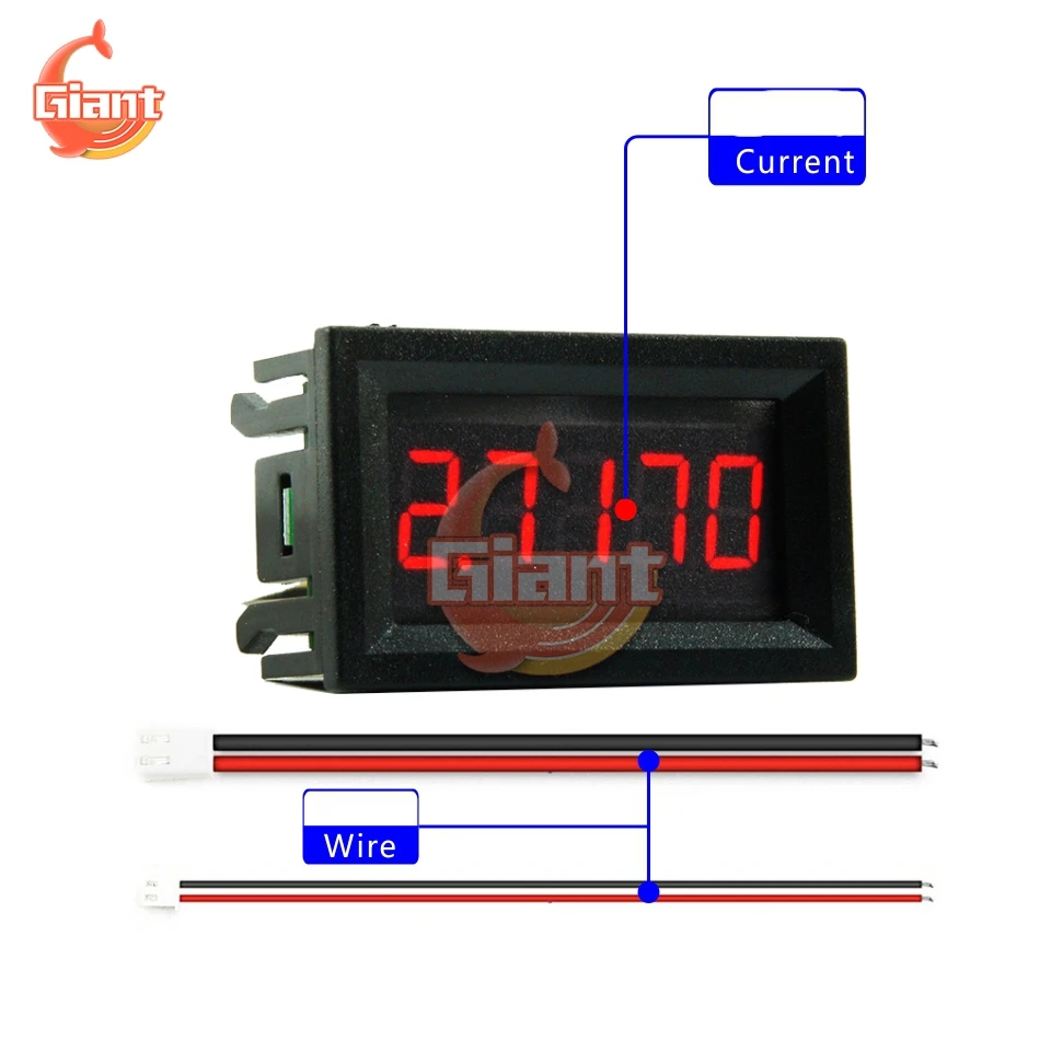 Новый DC4-30V 0 36 дюймов светодиодный 50.000mA 50mA 5 цифр DC Амперметр Цифровой Текущий