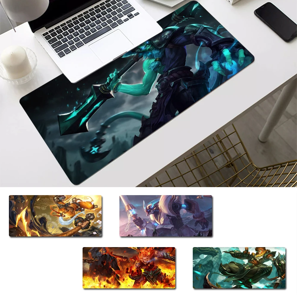 

Nice League of Legends Wukong Gaming Mouse Pad Gaming MousePad Large Big Mouse Mat Desktop Mat Computer Mouse pad For Overwatch