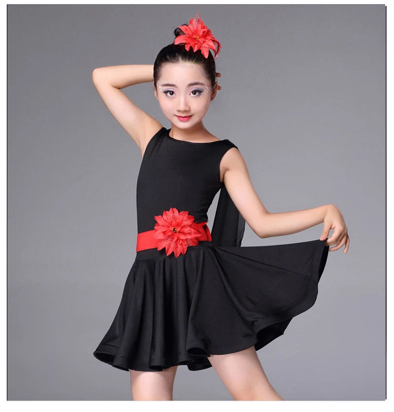 

Good Quality Latin Dance Dress For Kids Girls Modern Flamenco Social Dance Practice Group Performance Summer Sale Free Shipping