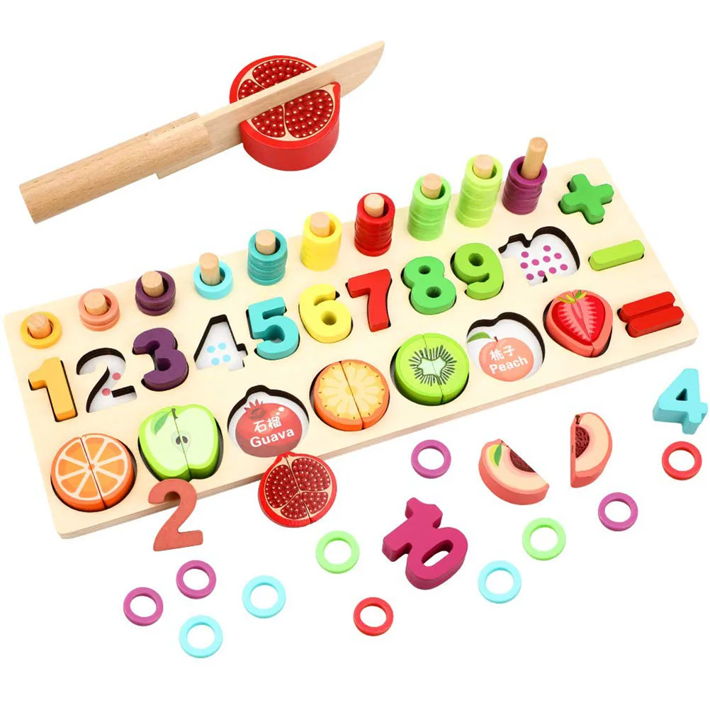 1 Набор детских сочетающихся цифровых фруктов познания Три в одном Обучающие