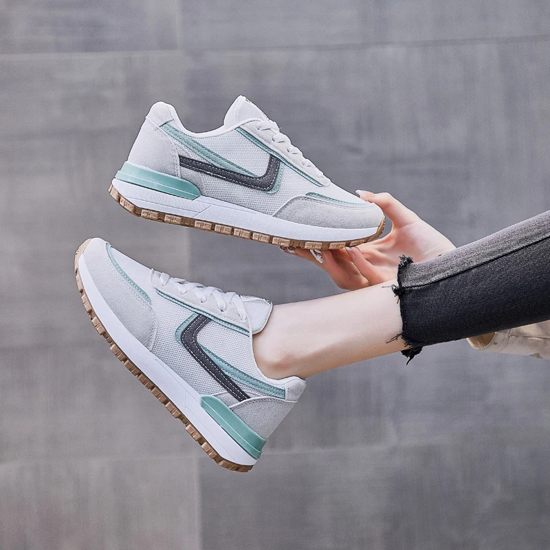 

Women Breathable Mesh Platform Sneakers Training Sports Shoes Spring Autumn Thick Sole Running Walking Sneaker Chunky Tennis