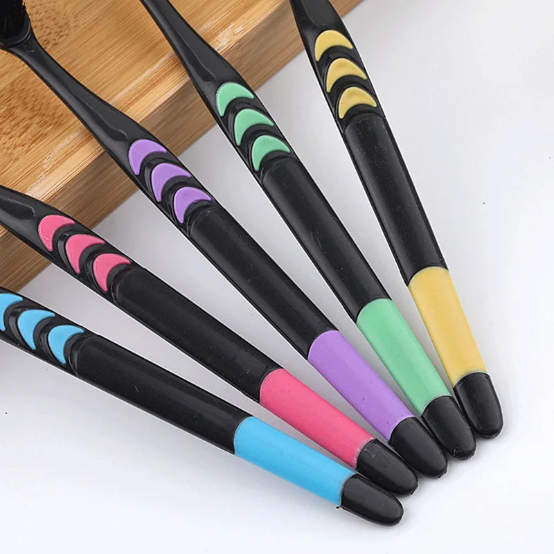 10 шт. Семья костюм Зубная щётка мягкого бамбукового древесного угля для взрослых